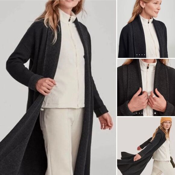 Allbirds Aspen 100% Merino Wool Long Cardigan Duster Length Sz M NWT - Picture 12 of 14